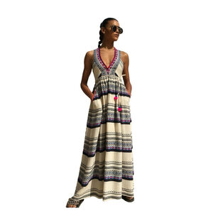 Lanidor Collection Cotton Boho Maxi Dress